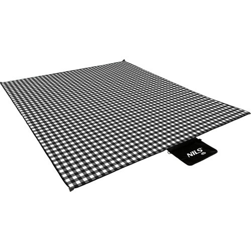 Picnic Mat Nils Camp NC2310 White-Black, 300x200cm, PE, Aluminum