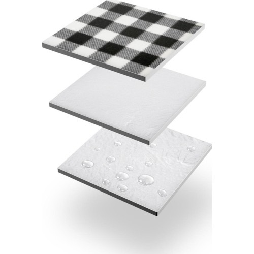 Picnic Mat Nils Camp NC2310 White-Black, 300x200cm, PE, Aluminum