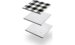 Picnic Mat Nils Camp NC2310 White-Black, 300x200cm, PE, Aluminum