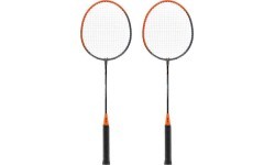 NRZ005 STEEL / BADMINTON SET 2 ROCKETS + COVER NILS