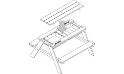 Plum Surfside 3 in 1 play table with parasol