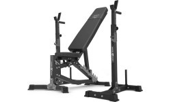 Set MS30_2.0 | Double-sided adjustable training bench + multilevel barbell racks (2 pieces) with assistance - Marbo Sport