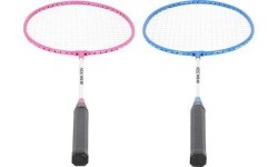 NRZ001 STEEL / BADMINTON SET 2 ROCKETS + SHUTTLECOCKS NILS