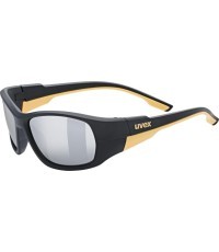 Uvex Sportstyle 514 Glasses, Black Matt / Mirror Silver