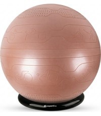 Exercise Ball inSPORTline Stretch Ball 65 cm w/ BallBase - Mocha mousse