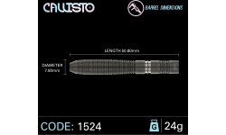Дротики Winmau Callisto 2, 90% вольфрам, стальной наконечник, 24 г