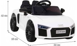 Elektromobilis Audi R8, balts