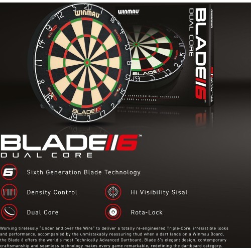 Dartboard Winmau Blade 6 Dual Core 
