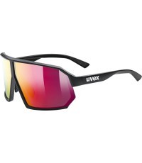 Uvex sportstyle 237 brilles, black matt / mirror red