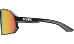 Uvex sportstyle 237 sunglasses, black matt / mirror red