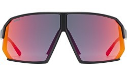 Uvex sportstyle 237 sunglasses, black matt / mirror red