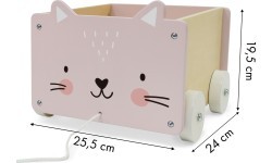 Деревянная каталка на верёвочке для кубиков Eco Toys