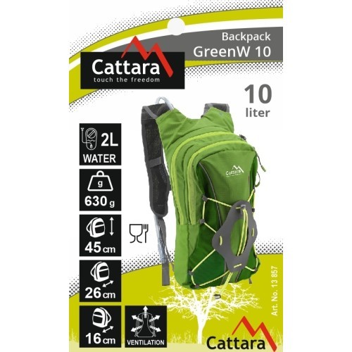 Backpack with Hydration Pack Cattara GreenW 10l + 2l 