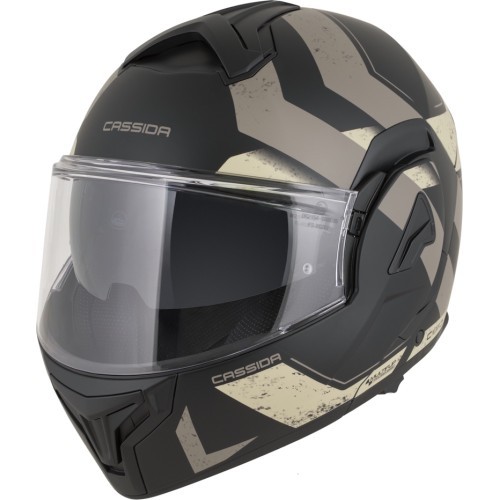 Atverama motocikla ķivere Cassida MultiFlip Korp P/J - černá matná/písková/khaki