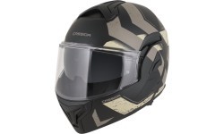 Atverama motocikla ķivere Cassida MultiFlip Korp P/J - černá matná/písková/khaki