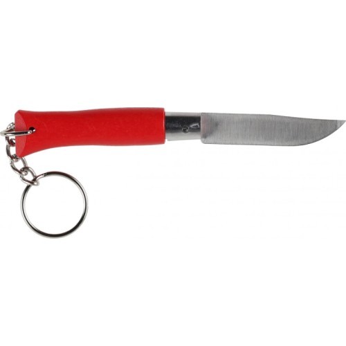 Opinel Colorama 04 inox nerūsējošs atslēgu piekariņa nazis, sarkans