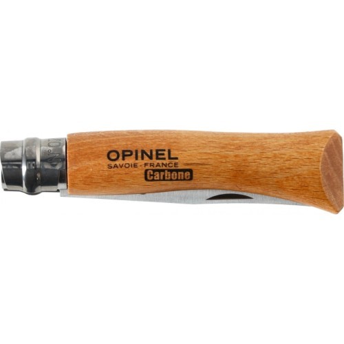 Opinel 7 oglekļa tērauda nazis ar dižskābarža rokturi, blisterī