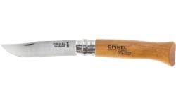 Нож Opinel 8 углеродистый, рукоять из бука, в блистере