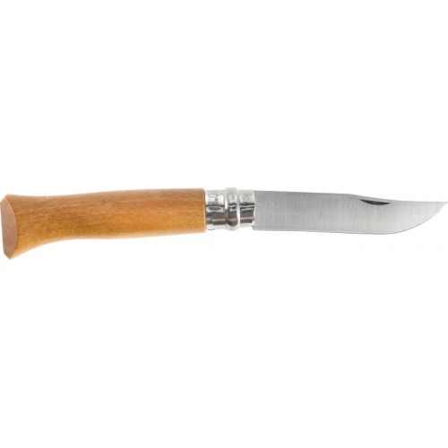 Нож Opinel 8 углеродистый, рукоять из бука, в блистере