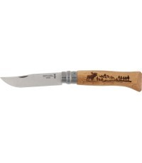 Opinel knife 8 inox oak Animal series - moose