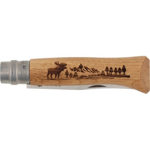 Нож Opinel 8 inox дуб серия Animal – лось