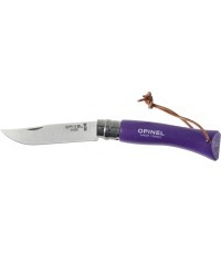 Saliekams nazis Opinel Colorama 07 Inox, violets, ar auklu