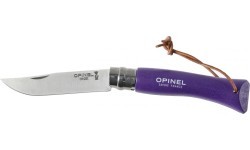 Складной нож Opinel Colorama 07 Inox, фиолетовый, с темляком