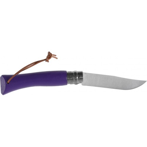 Складной нож Opinel Colorama 07 Inox, фиолетовый, с темляком
