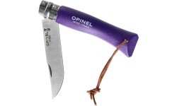 Saliekams nazis Opinel Colorama 07 Inox, violets, ar auklu