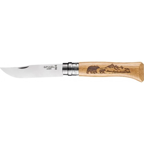 Opinel nazis 8 Inox ozols Animal sērija – lācis