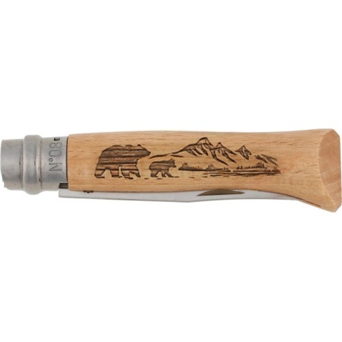 Opinel nazis 8 Inox ozols Animal sērija – lācis