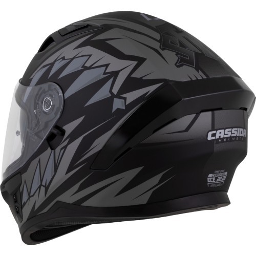 Motorcycle Helmet Cassida Orbit StriX Matte Black/Gray