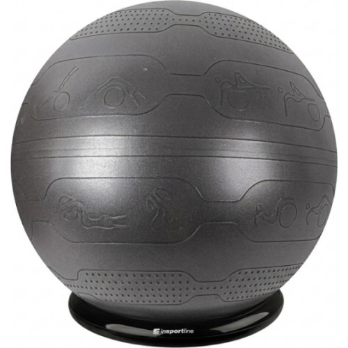 Exercise Ball inSPORTline Stretch Ball 75 cm w/ BallBase - Black