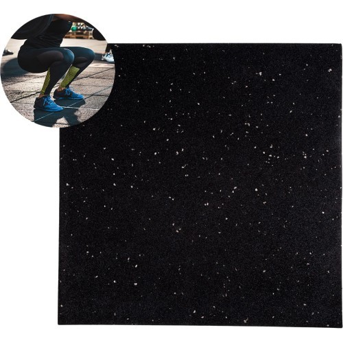 Heavy Duty Floor Mat inSPORTline Proteko II 50 x 50 x 3 cm - Black and grey