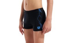 B Arena Graphic Swim Short Black-Turquoise 10-11 - 508