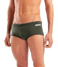 M Team Swim Low Waist Short Solid Dark Sage-White 75 - 660