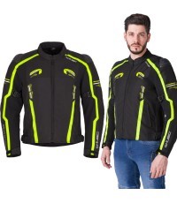 Motorcycle Jacket W-TEC Tonkawo - Black-Fluo