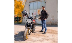 Motociklista krekls BOS Lumberjack - Melni pelēks