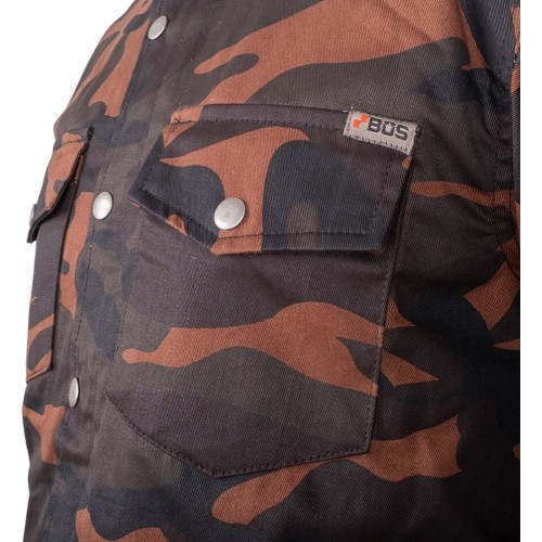 Motociklista krekls BOS Lumberjack - Melni pelēks