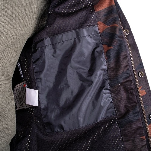 Motorcycle Shirt BOS Lumberjack - Black Grey