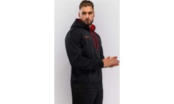 Venum x Roger Gracie Signature džemperis ar kapuci, melns/sarkans