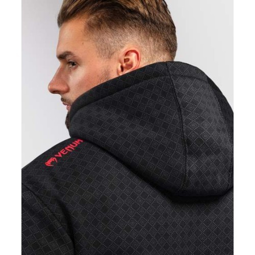 Venum x Roger Gracie Signature džemperis ar kapuci, melns/sarkans