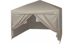 Раздвижной шатёр PALACE 3x3 м с боковыми стенками, бежевый, водонепроницаемый