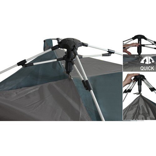 Ātri izkļaujama telts LIVIGNO 3-4 personām 200x200x140 cm PU500mm