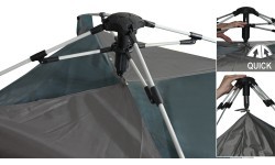 Ātri izkļaujama telts LIVIGNO 3-4 personām 200x200x140 cm PU500mm