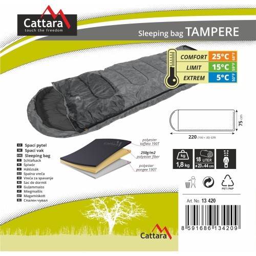 Segas tipa guļammaiss TAMPERE 5 °C