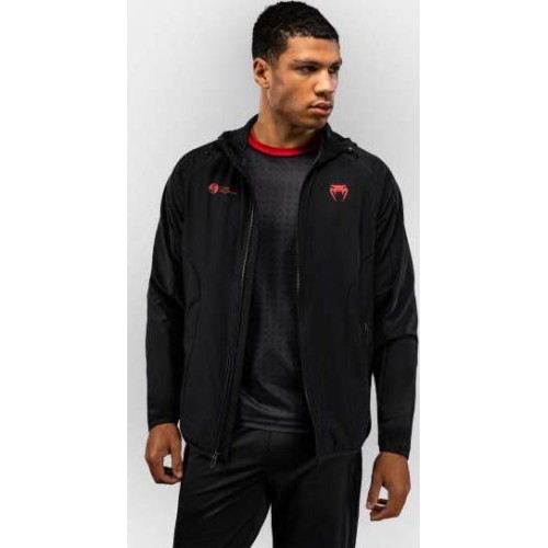 Venum x Roger Gracie Signature jaka ar rāvējslēdzēju, melna/sarkana