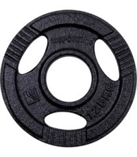 Cast Iron Olympic Weight Plate inSPORTline Hamerton Black 1.25 kg, 50 mm