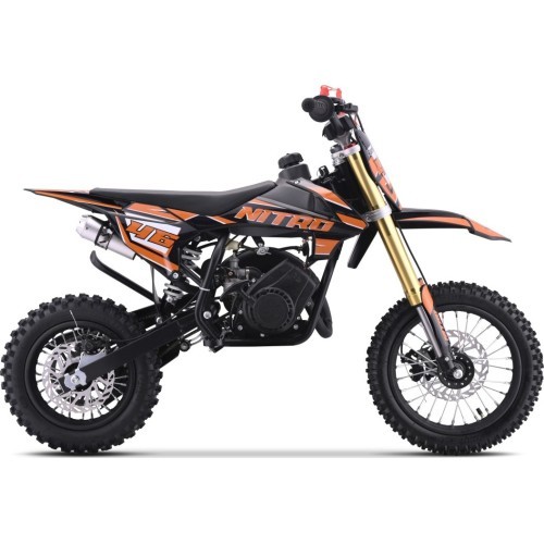 NITRO 60 cc motocikls ar iekšdedzes dzinēju, oranžs