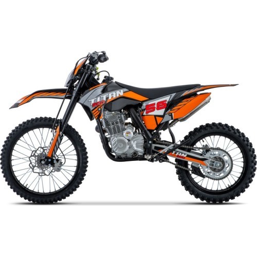 TITAN 300cc oranžs motocikls ar iekšdedzes dzinēju